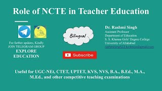 Role of NCTE in Teacher Education