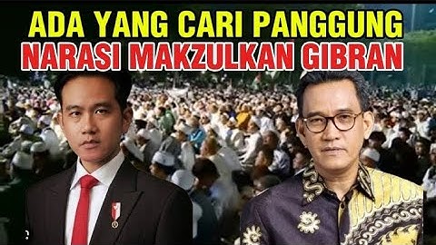REFLY HARUN CARI PANGGUNG DI ACARA REUNI 212 ?? DENGAN ORASI PEMAKZULAN GIBRAN SEBAGAI WKL PRESIDEN