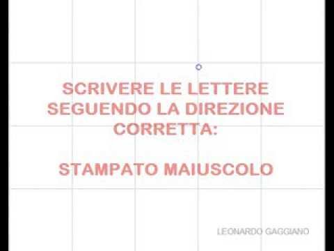 Lettere In Stampato Maiuscolo Youtube