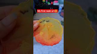 first resin art🥰 #resinart #coaster #keychain #resincoasters #resinartist #firstresinart #lypsync