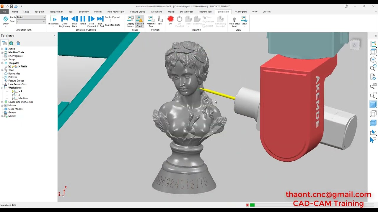 Powermill 5 Axis Head Head