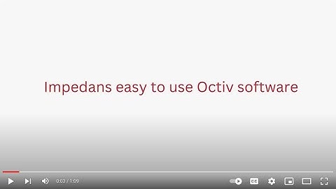 Impedans easy to use Octiv software