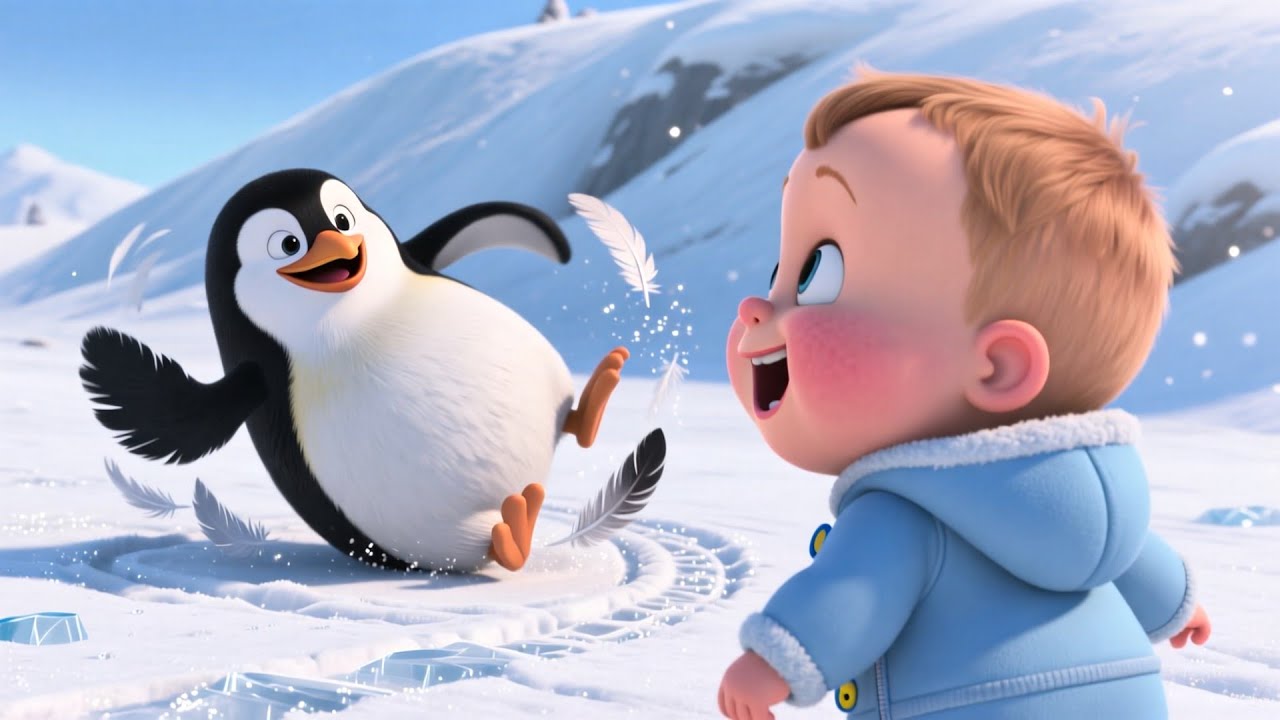 Песенка про ледяную горку для малышей-пингвинов ❄️🐧 | Веселая обучающая песенка для детей | Зимне...