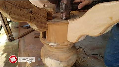 Khớp Nối Gỗ Tốt Nhất Để Liên Kết Các Thanh Gỗ Vào Trụ // Chân Bàn Một Cốt