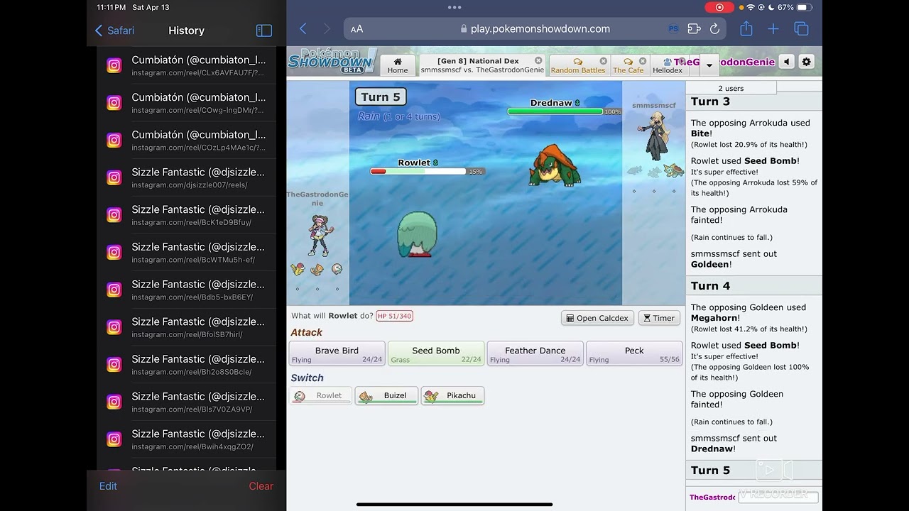 Ash vs Nessa! Pokemon Showdown Battle!