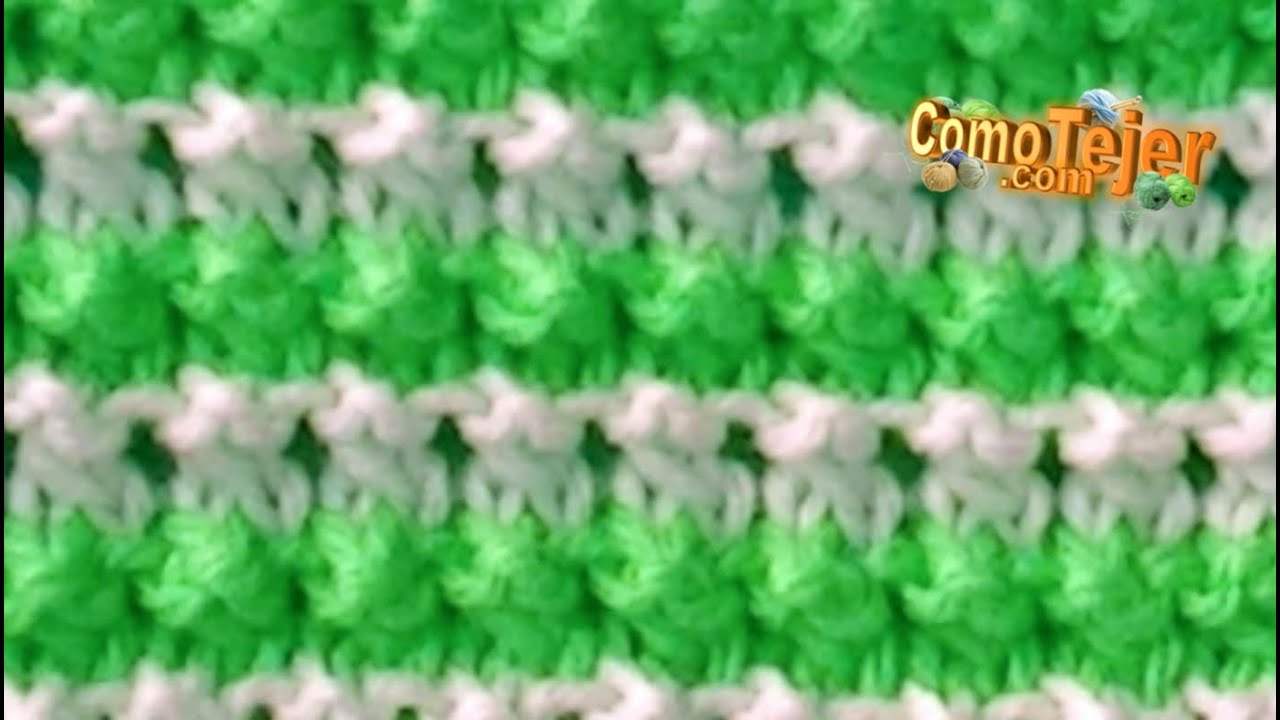 Cómo Tejer en 2 Colores Increíble lo Fácil 2 agujas, tricot, palitos (1067)