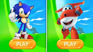 Sonic Dash Vs Super Wings: Jett Run - Gameplay Sonic Vs All Running Games 🎮🎯 screenshot 3