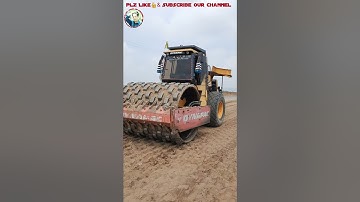 Earth Work👍Compaction of Embankment with Heavy Powerful Sheepfoot Roller Machine Operating🤠#viral