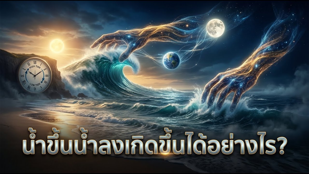 ทำไมถึงมีน้ำขึ้นน้ำลง? ดวงจันทร์ยกทะเลได้จริงหรือ | ปริศนารอบตัว