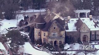 Historic Haley Mansion in Joliet damaged by fire