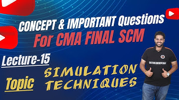 Lecture-15 || Important Question of SIMULATION TECHNIQUES for CMA FINAL SCM by CA CMA ASHUTOSH LATA
