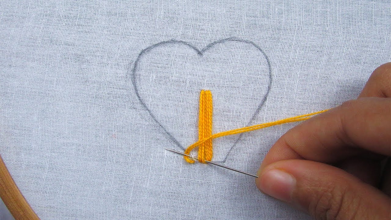 Hand Embroidery, Easy hand embroidery,love embroidery