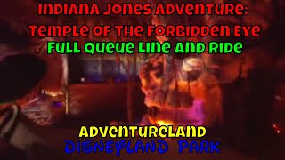 Indiana Jones Adventure: Temple of the Forbidden Eye Full Queue Line & Ride POV at Disneyland Park