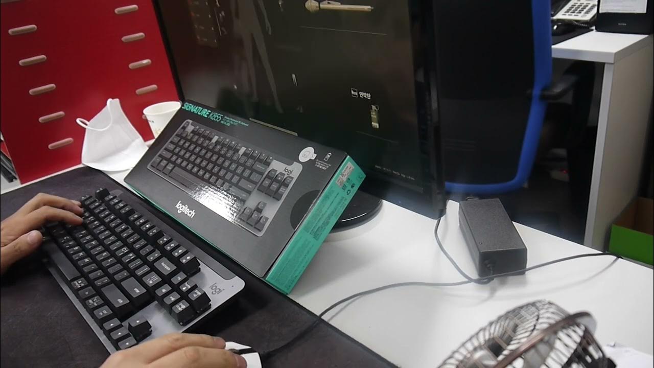 로지텍 SIGNATURE K855 무선 기계식 TKL 키보드 배틀그라운드 게임 - YouTube