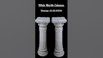 Luxury White Marble Roman Corinthian Pedestal Columns | Elegant Home & Interior and building Décor