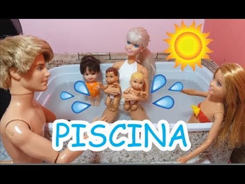 DIA DE PISCINA COM OS GÊMEOS / NOVELINHA DA BARBIE