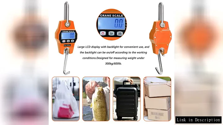 300kg Electronic Crane Scale LCD Digital Weighing Tool Industrial Heavy Duty Weight Stainless Steel