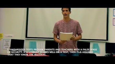 Stop Standardized Testing- Informative Video