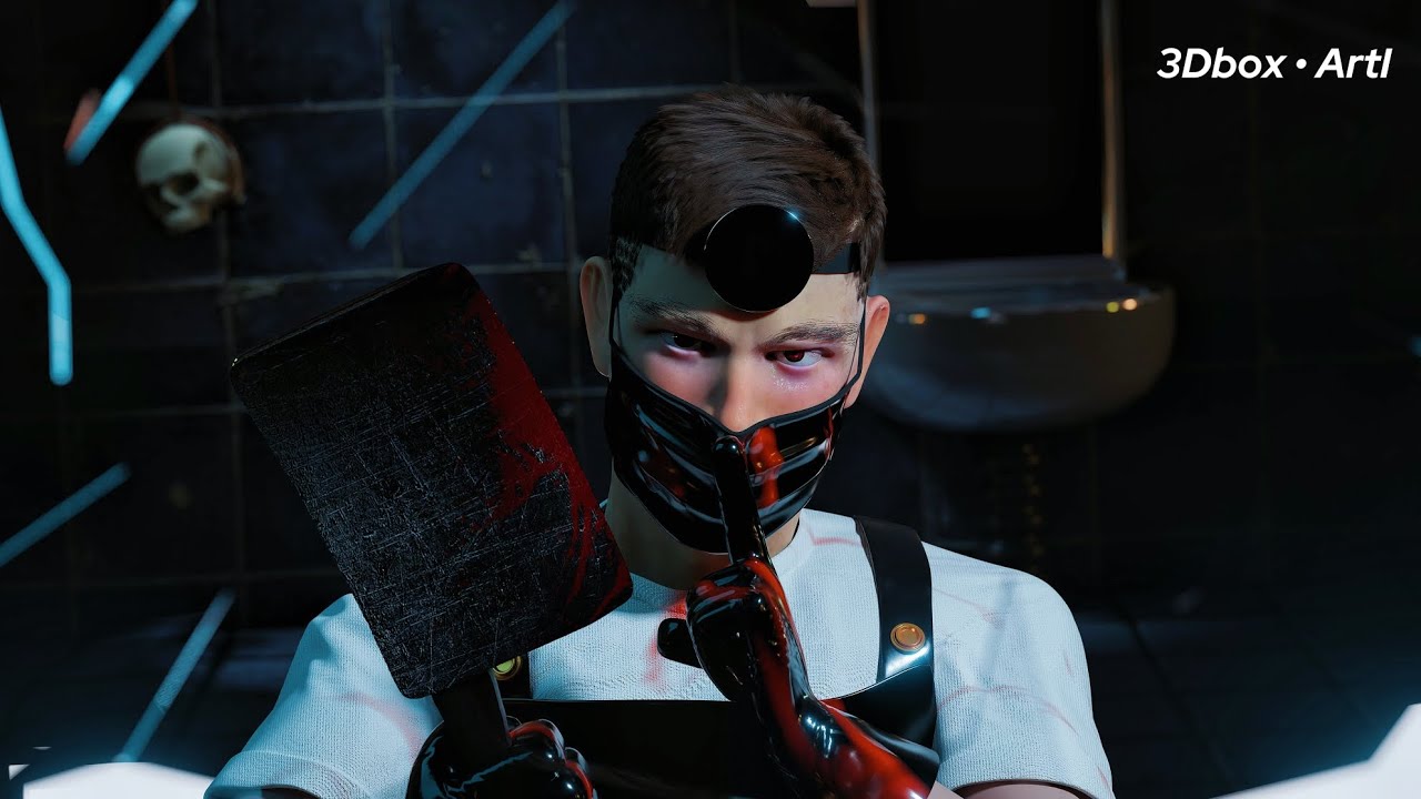 Ужасающий Хеллоуин 🎃- ( анимация в блендер )