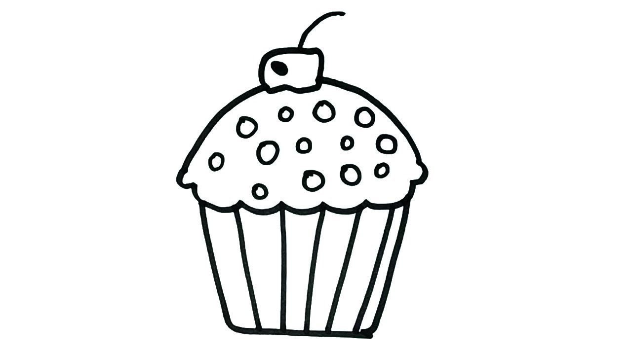 How to Draw a Cupcake - Simple and Delicious
