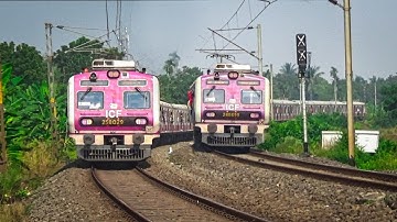 Parallel Crossing Madness: ICF Pinky & EMU Local on Deadly 90° Curve"