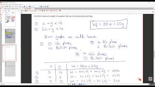 M4: Linear programming Ex 2  Using desmos