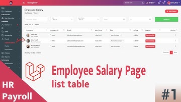 Create page payroll salary employee HR Laravel 8.X | System Management