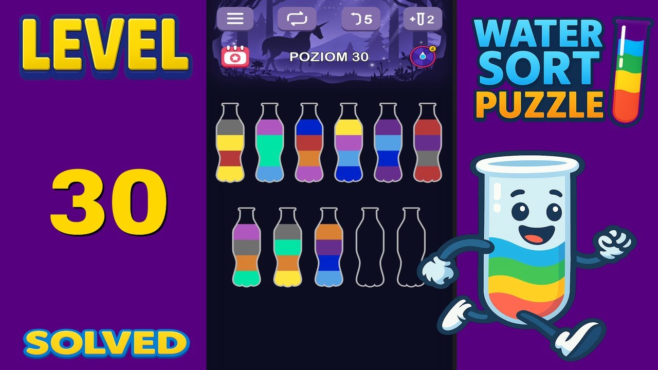 Water Sort Puzzle – Level 30 | Fast & Clean Solution