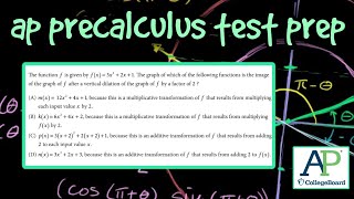 AP Precalculus Test Prep - Vertical Dilation on a Function (Multiple Choice)