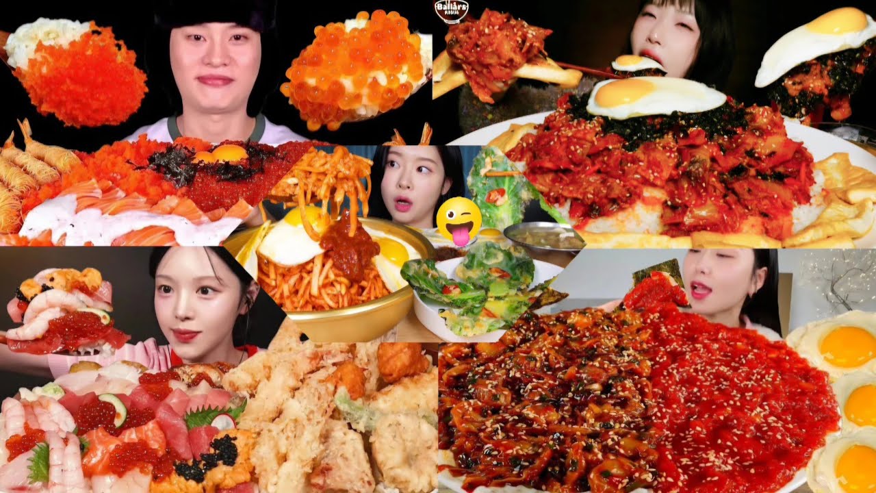 BEST MUKBANG KOREAN RICE SASHIMI BOWL & BIBIMBAP RADDISHISH +MORE MUKBANG BIG BITE COMPILATION😋
