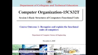 Computer Organization: Lecture 1  Basic Structures of Computers- Functional Units