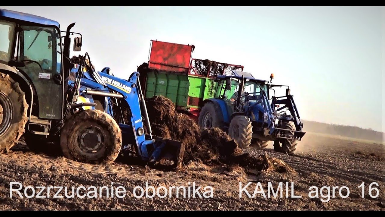 Rozrzucanie Obornika & WTOPA 2018 | 2x New Holland | KAMIL agro 16