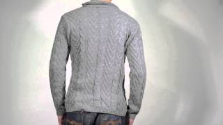 MAJESTIC CLOSET ORIGINAL（マジェスティッククローゼット オリジナル） 杢ケーブルニットジャケット GRAY着用イメージ