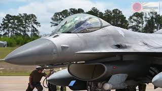 F-16 flight line operations at Columbia Metropolitan Airport【4K video news】