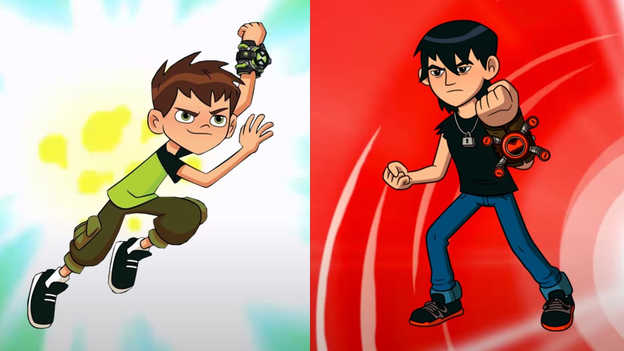 Ben 10 - Ben and Kevin Side By Side Transformations - YouTube