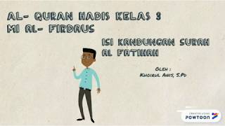 Al Quran Hadis | Isi Kandungan surah Al Fatihah kelas 3