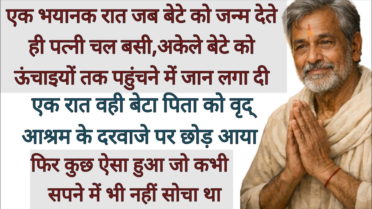 बेटा पिता को वृद्धआश्रम के गेट पर छोड़ गायब हो गया फिर वृद्ध आश्रम की मालकिन ने बेटे को..