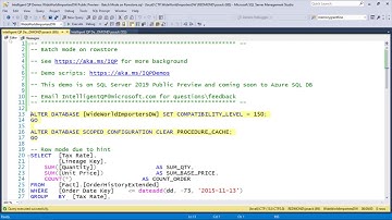 Demonstrating batch mode on rowstore