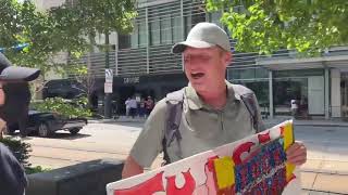 Antifa Member Attacks Anti-Police Protestor For Filming During Protests