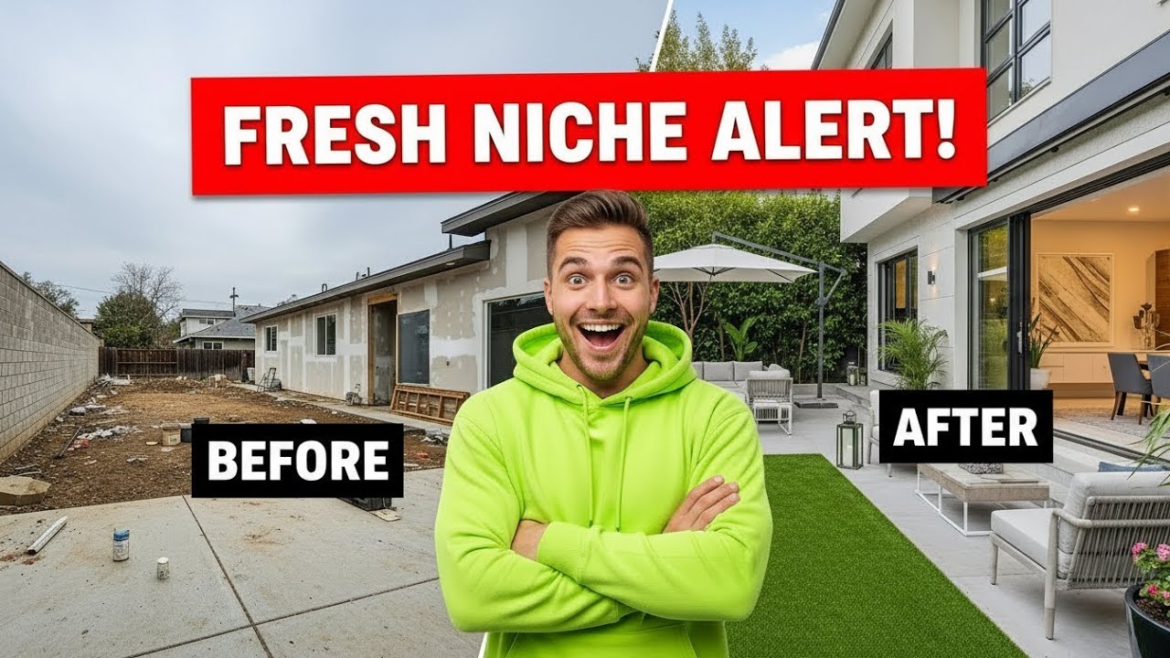 How to Create Viral Backyard Renovation Timelapse Videos With AI (100% FREE TOOLS)