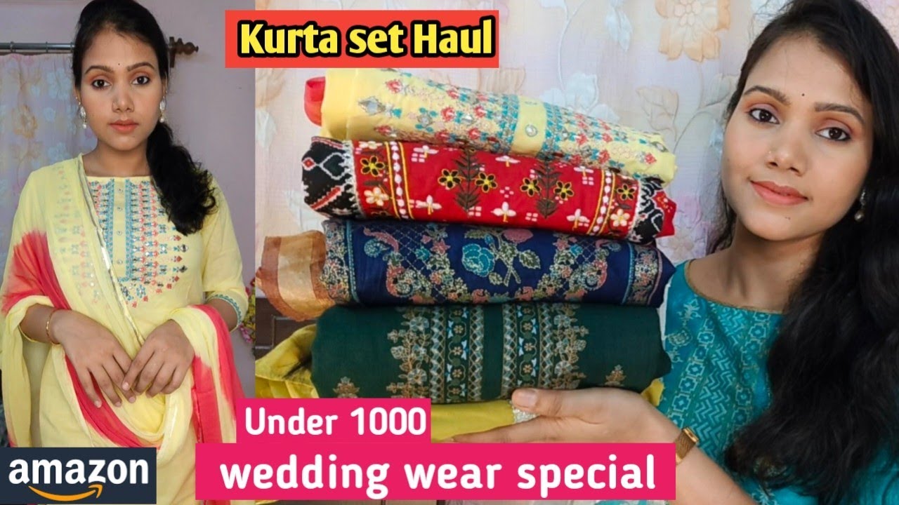 💕Amazon weddingwear kurta set Haul💕kurta sharara set Haul💕Kurta pant dupatta set 💕My dream project 💕