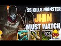 WILD RIFT | 25 KILLS JHIN MONSTER! (Must Watch!) | Challenger Jhin Gameplay | Guide & Build