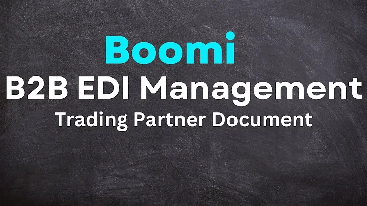 BOOMI EDI  B2B    EDI  Management  Trading Partner   Document Type 10