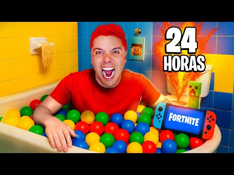 24 HOURS IN THE BATHROOM!!