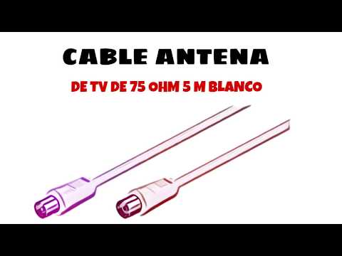 Video de Cable antena de TV de 75 Ohm 5 M Blanco