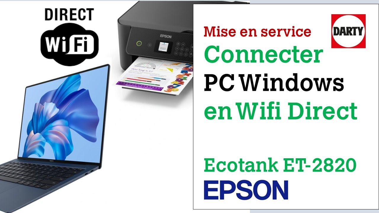 Configurer un PC en wifi direct avec une imprimante Ecotank ET-2820