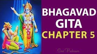 Bhagavad Gita with  lyrics || CHAPTER 5 || Chanting ||