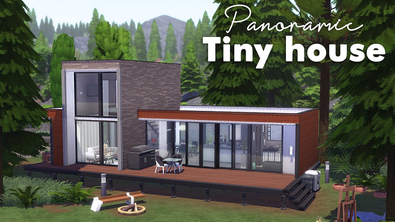Tiny Panoramic House | Stop Motion Speed build | The Sims 4 | NO CC ...
