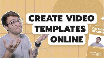 How to Create and Save Video Templates Online | Using Online Video Editor