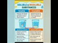 SOLUBLE &amp;INSOLUBLE  #science #daily science facts